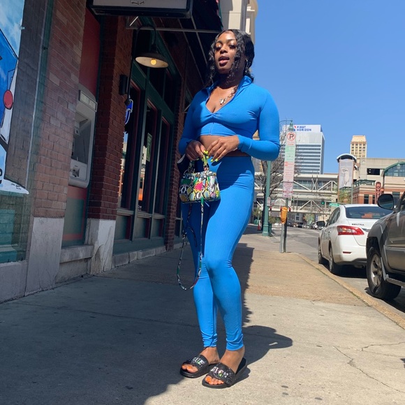 Blue LuckyLabel Two Piece Set - Picture 3 of 3